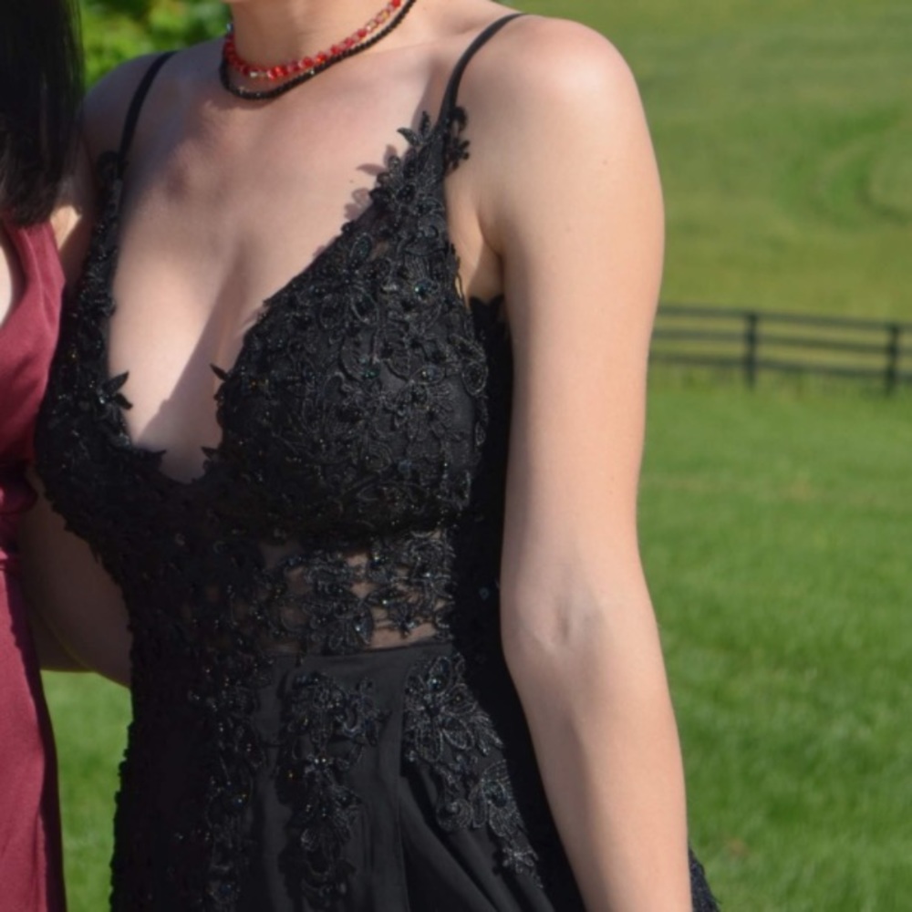 Black Lace Prom Dress